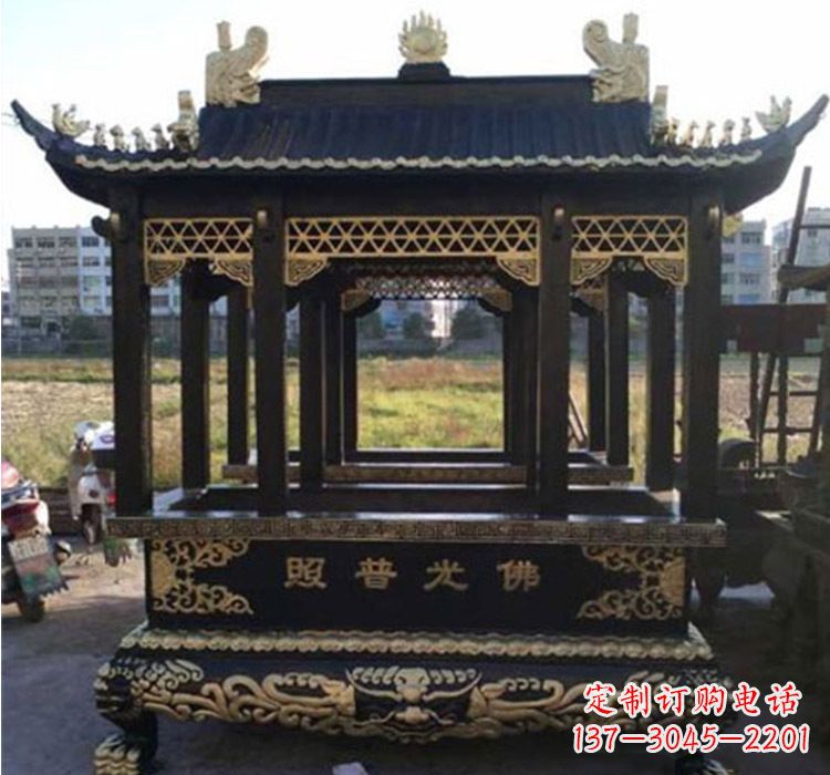 宁波铜雕佛光普照香炉
