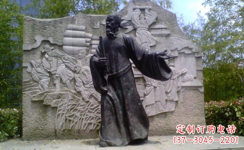 宁波铜雕古代名人雕塑