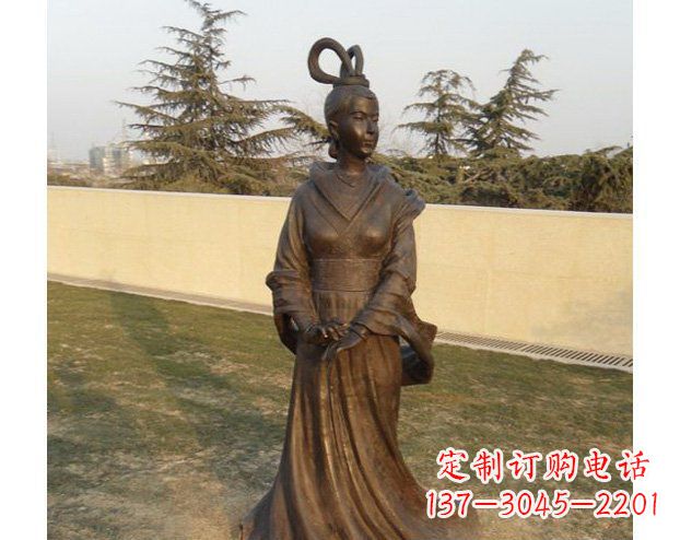 宁波铜雕古代美女人物雕塑