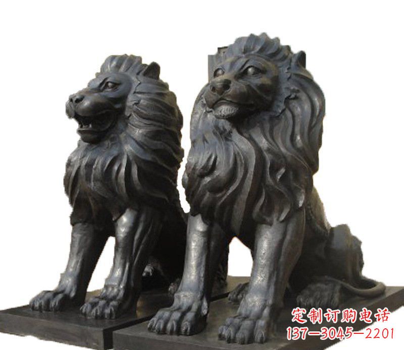 宁波铜雕古代神兽狮子雕塑