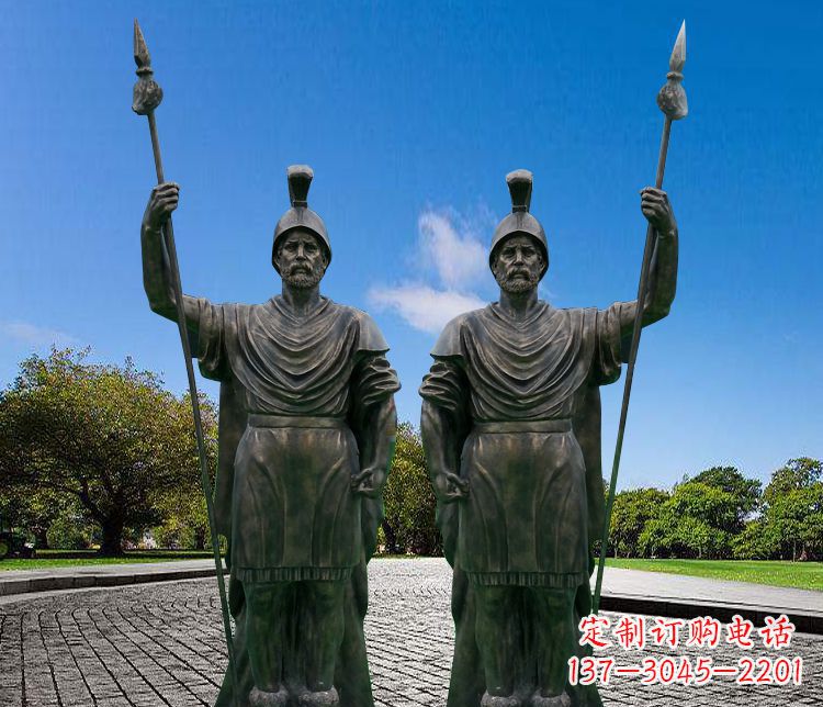 宁波铜雕古罗马战士人物