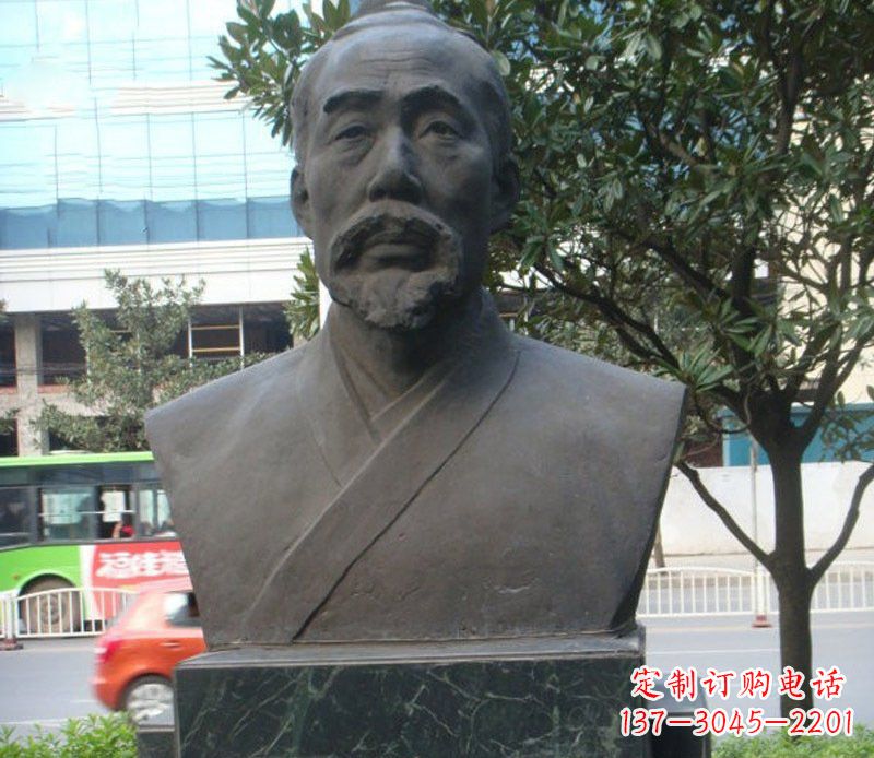 宁波铜雕管仲名人雕塑肖像