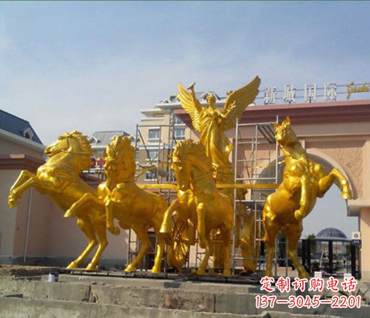 宁波铜雕广场阿波罗战马雕塑