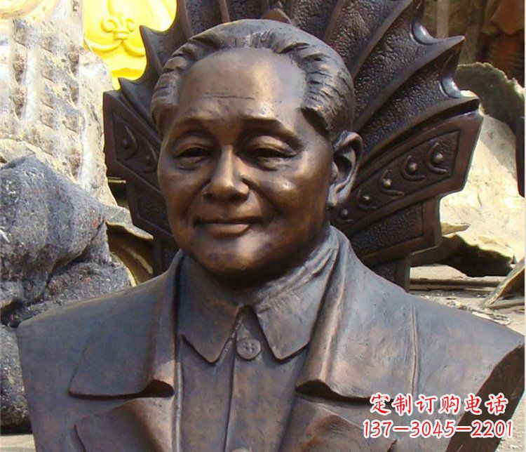 宁波铜雕广场邓小平肖像雕塑