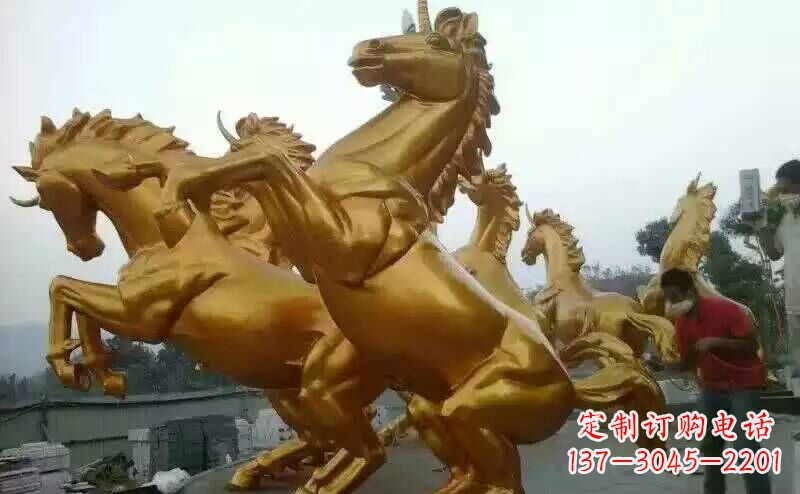 宁波铜雕广场飞马雕塑