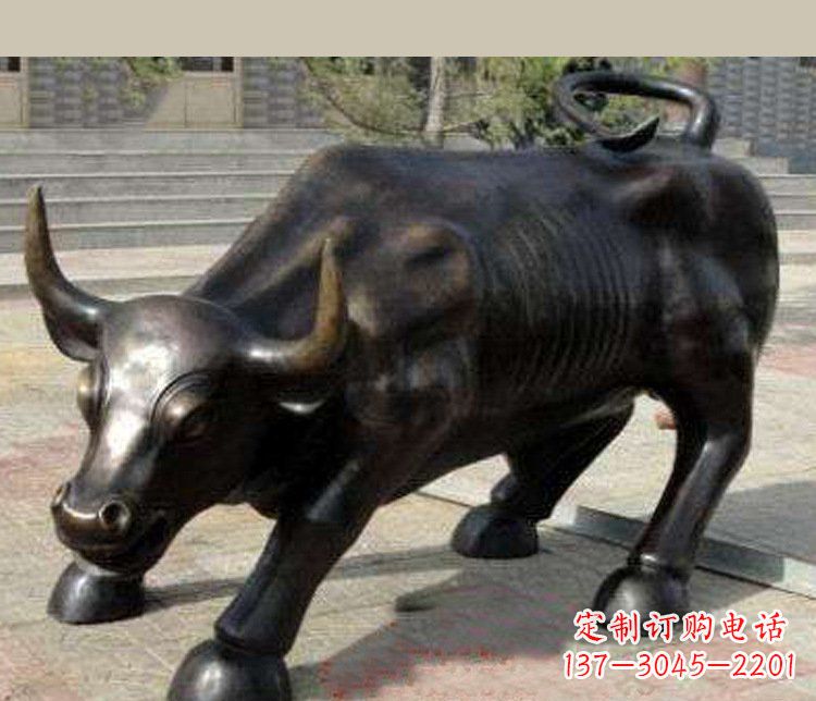 宁波铜雕广场华尔街动物牛