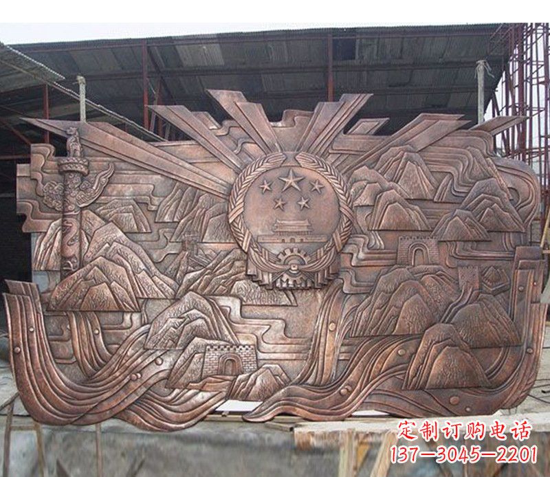 宁波铜雕广场军人壁画雕塑摆件