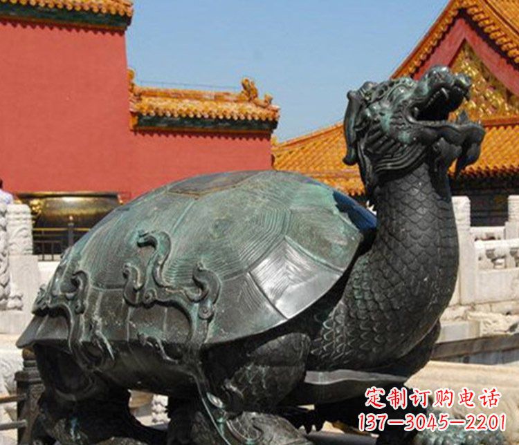 宁波铜雕广场龙龟动物雕塑
