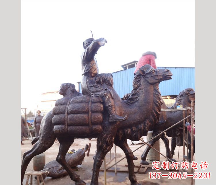 宁波铜雕广场骑骆驼雕塑