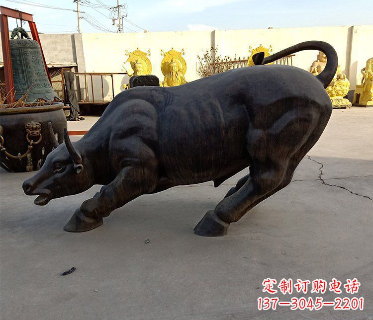 宁波铜雕广场水牛动物雕塑 (2)