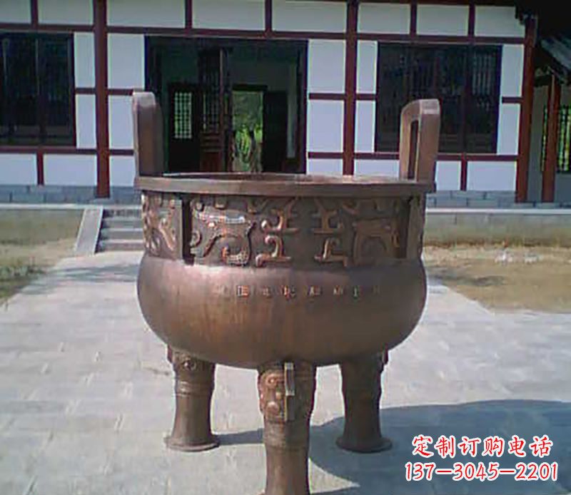 宁波铜雕广场圆形香炉