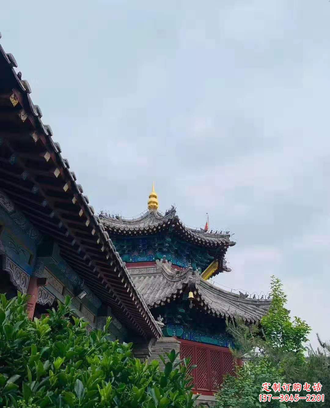 宁波铜雕葫芦塔顶寺庙摆件 