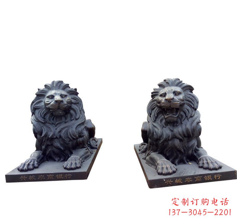 宁波铜雕汇丰狮子 (2)