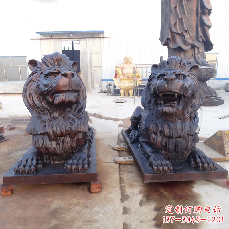 宁波铜雕汇丰狮子雕塑