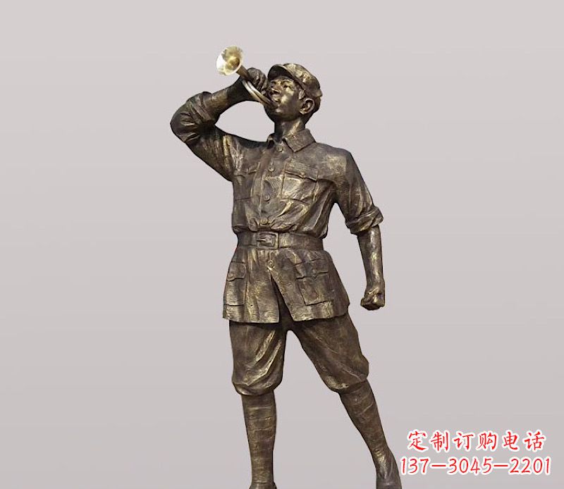 宁波铜雕解放军战士