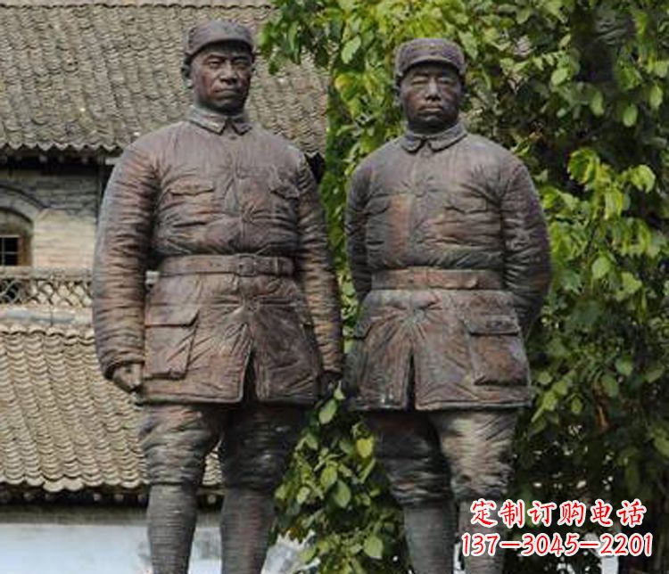 宁波铜雕解放军战士人物雕塑