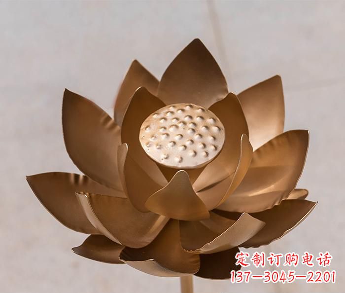 宁波铜雕景观荷花