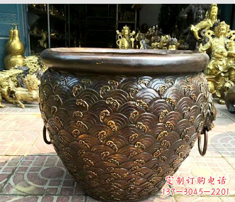 宁波铜雕景观花盆