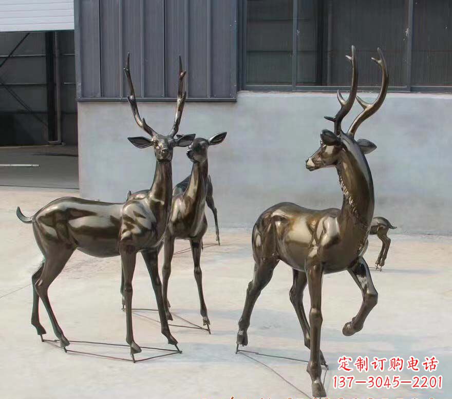 宁波铜雕鹿群雕塑