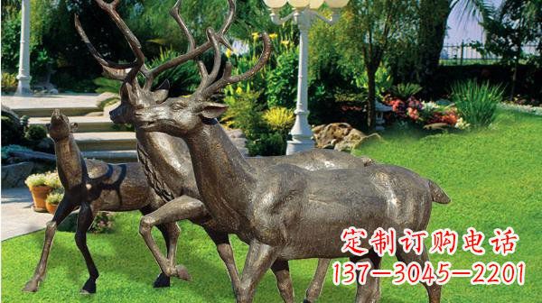 宁波铜雕鹿公园动物雕塑