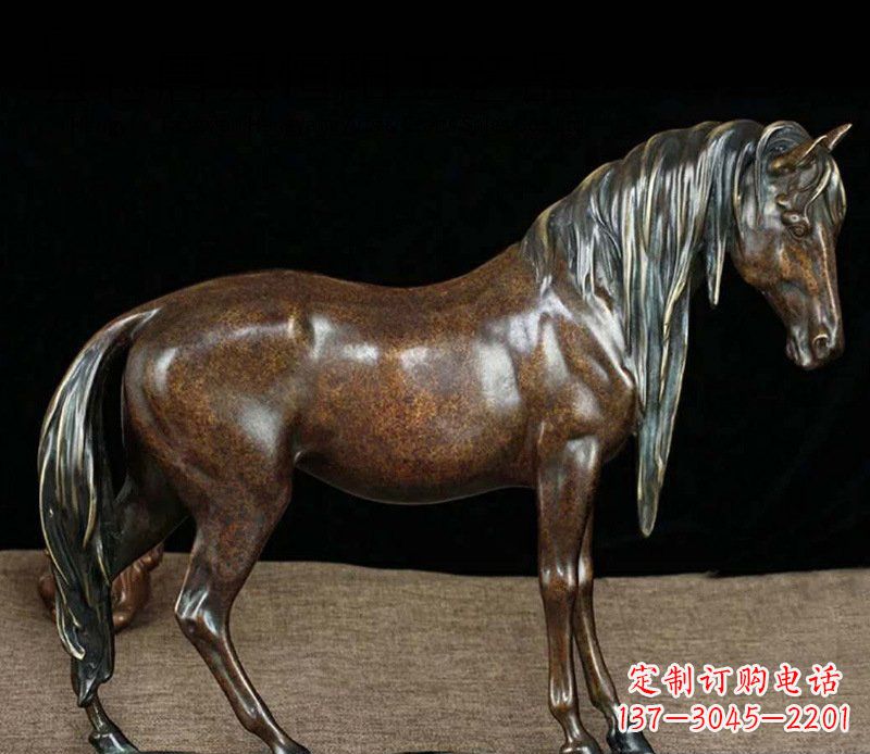 宁波铜雕马公园动物摆件