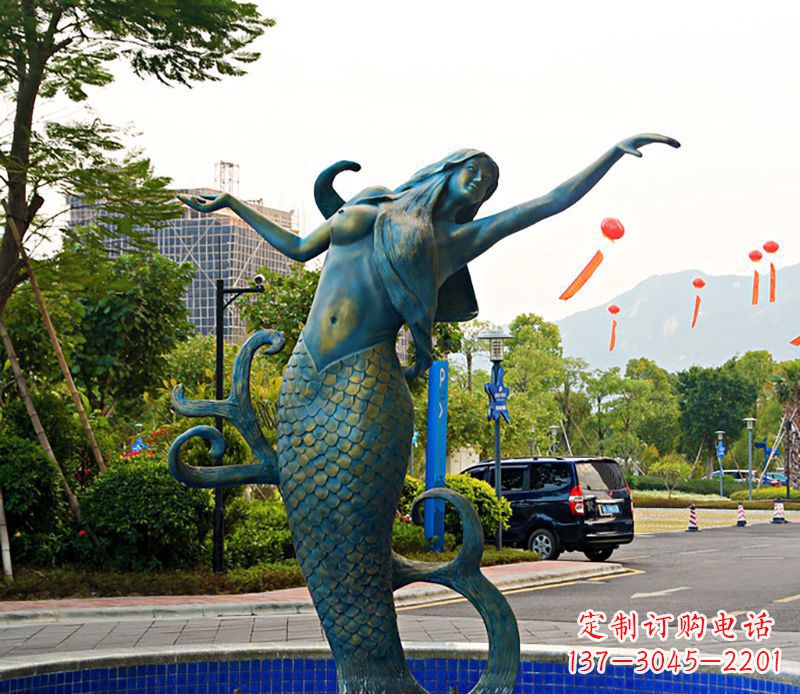 宁波铜雕美人鱼