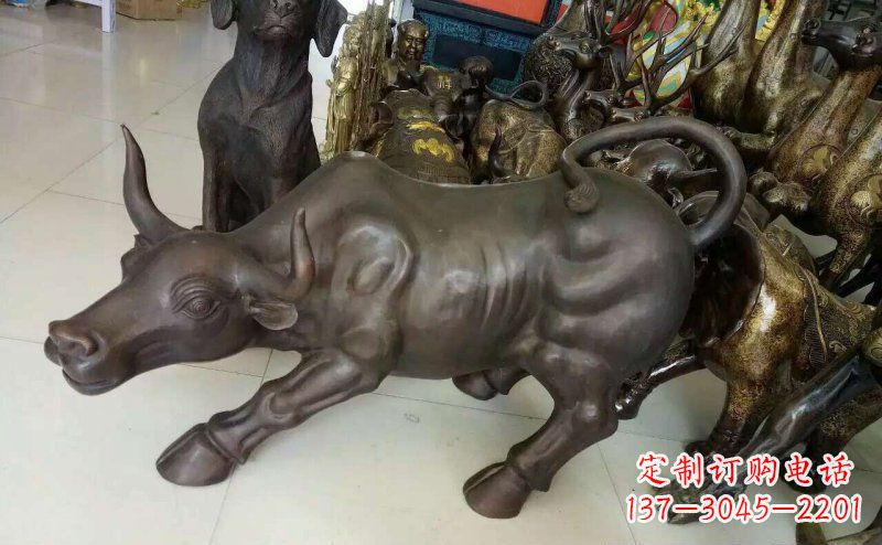 宁波铜雕牛广场动物景观摆件 (5)
