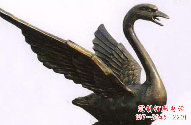 宁波铜雕喷水天鹅公园动物雕塑