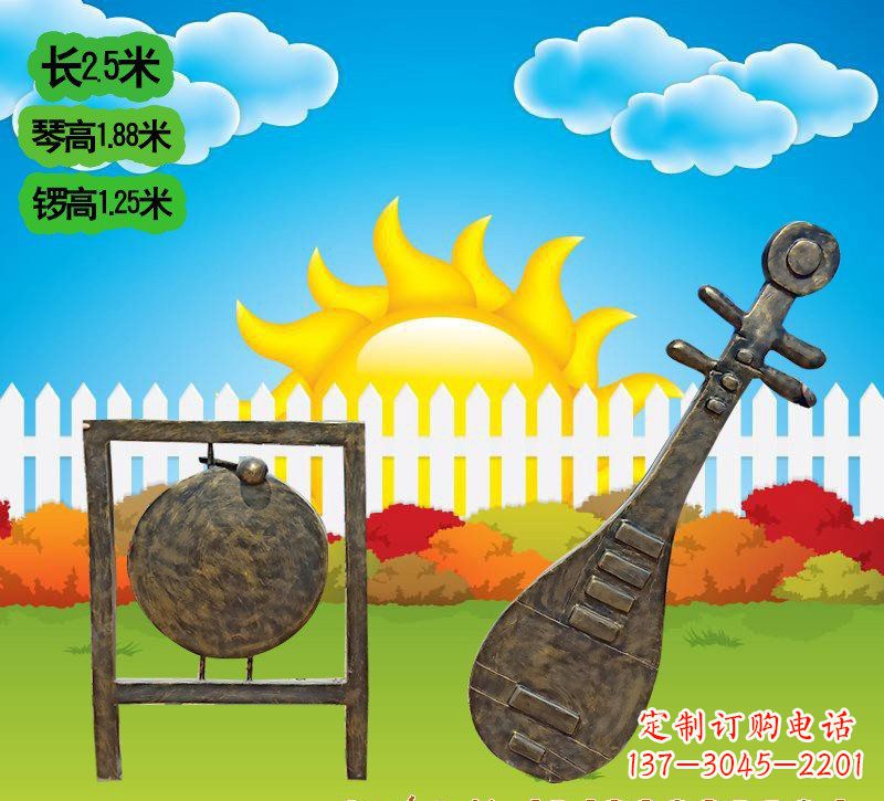 宁波铜雕琵琶雕塑