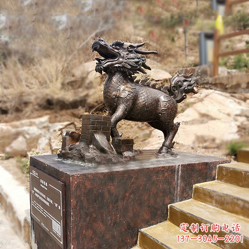 宁波铜雕麒麟景观雕塑装饰品