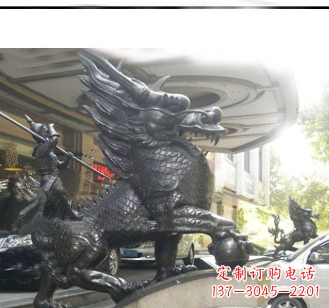 宁波铜雕麒麟公司门口神兽雕塑
