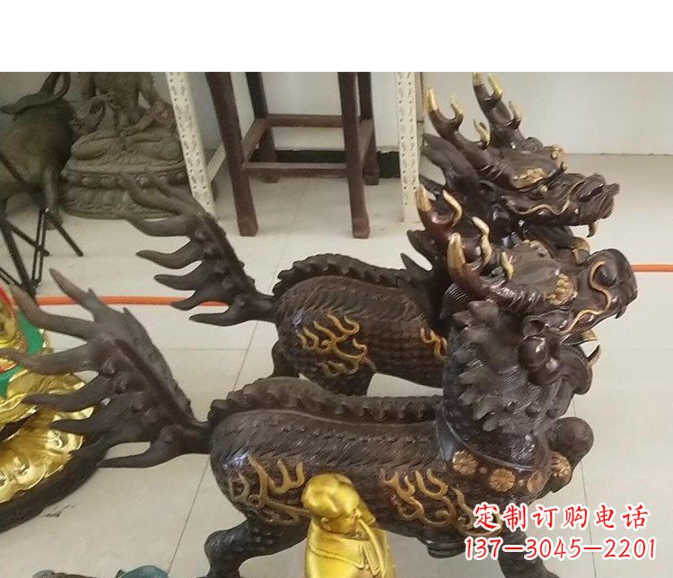 宁波铜雕麒麟招财雕塑