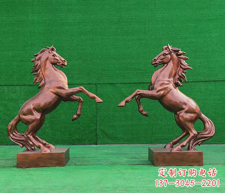 宁波铜雕企业马到成功立马