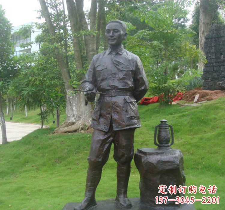 宁波铜雕青年时期邓小平