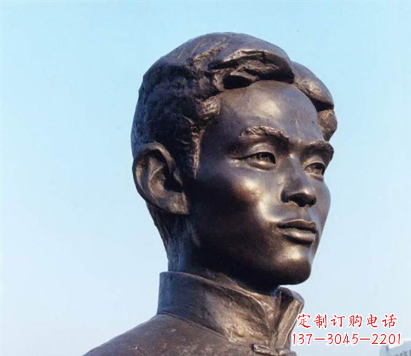 宁波铜雕人物头像