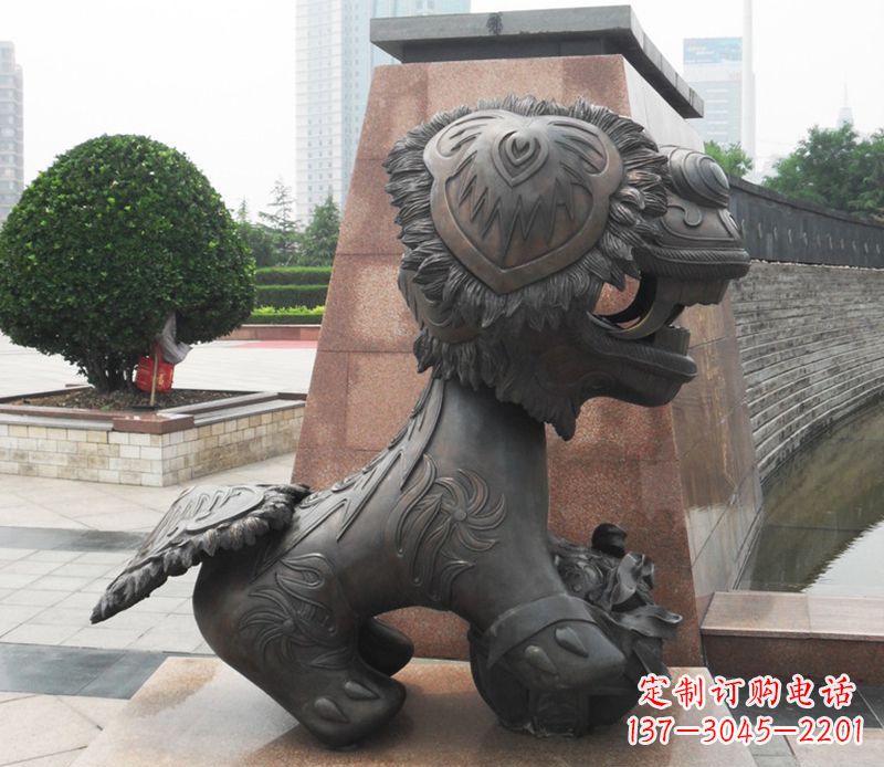 宁波铜雕狮子
