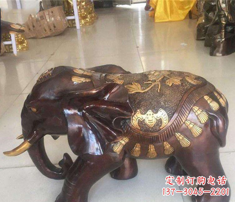 宁波铜雕室内装饰小象雕塑摆件