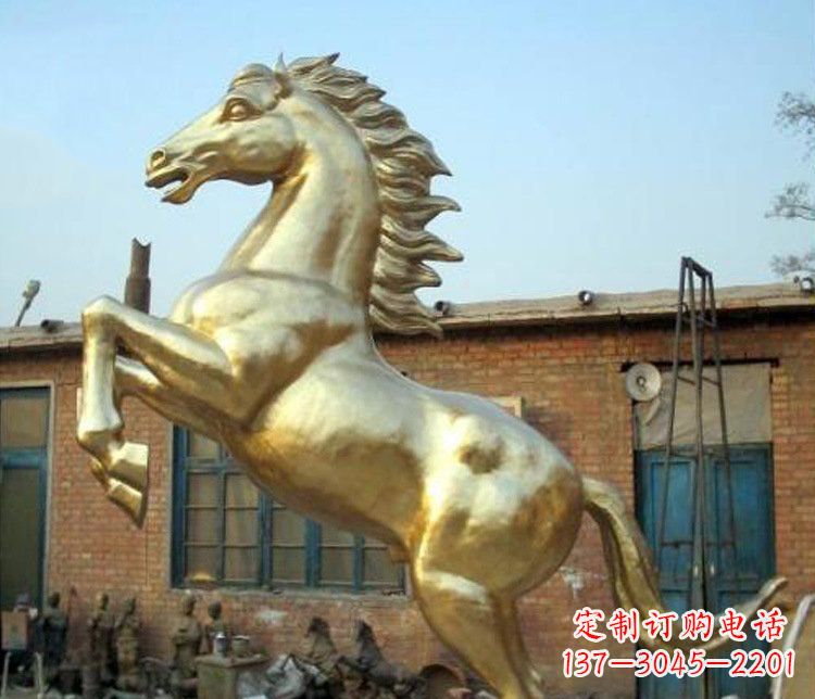 宁波铜雕室商场招财动物马雕塑