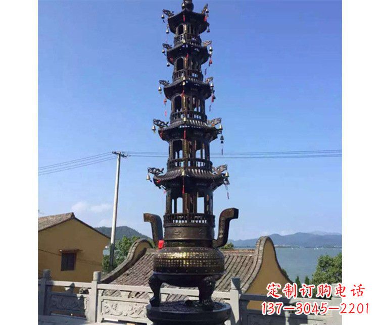 宁波铜雕寺庙大型多层香炉