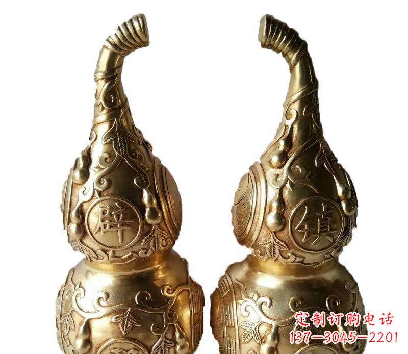 宁波铜雕寺庙平安葫芦雕塑