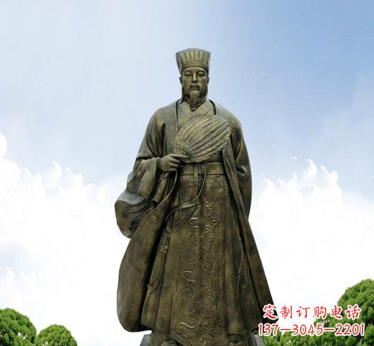宁波铜雕伟人诸葛亮古代历史人物