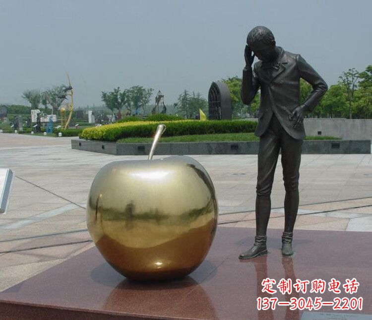 宁波铜雕西方人物和苹果