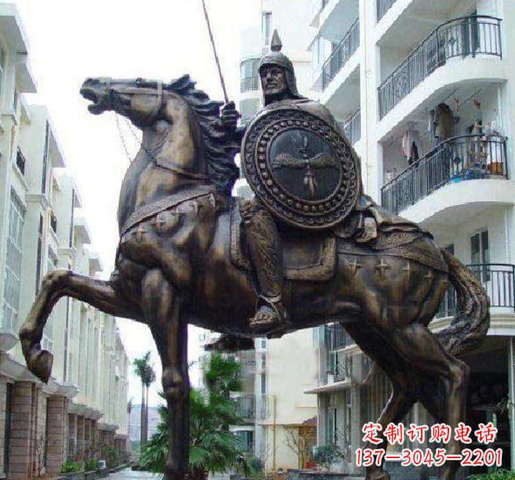 宁波铜雕西方骑马的人物