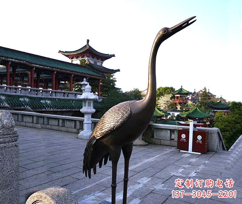 宁波铜雕仙鹤雕塑