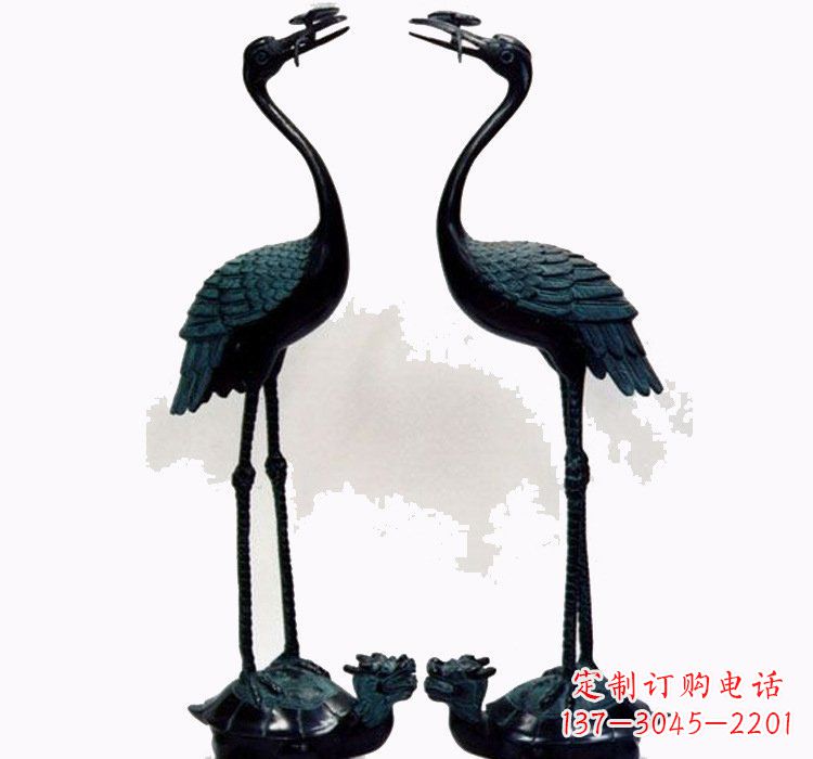 宁波铜雕仙鹤和龙龟