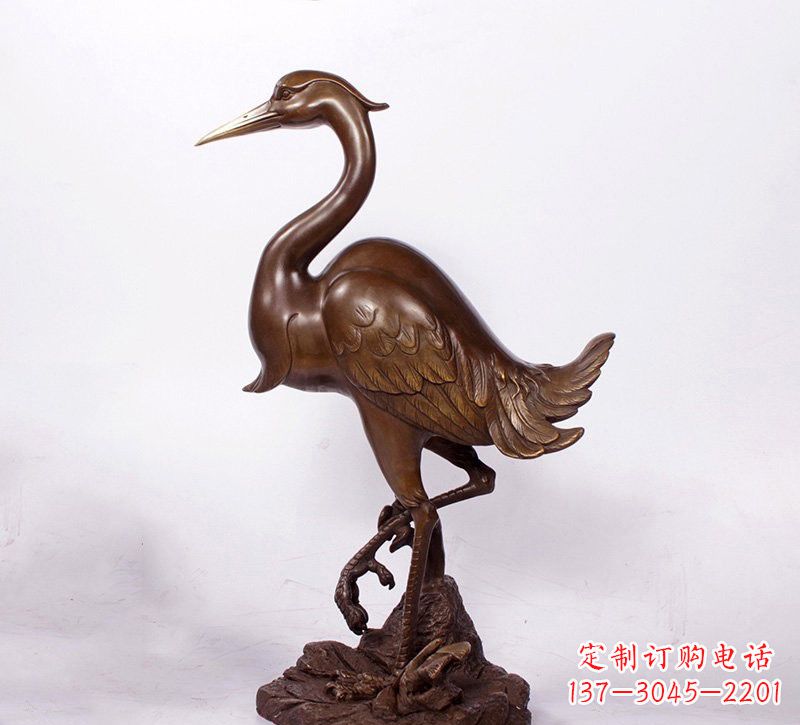 宁波铜雕仙鹤动物雕塑