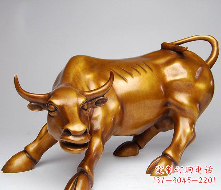 宁波铜雕小区动物牛摆件 (2)