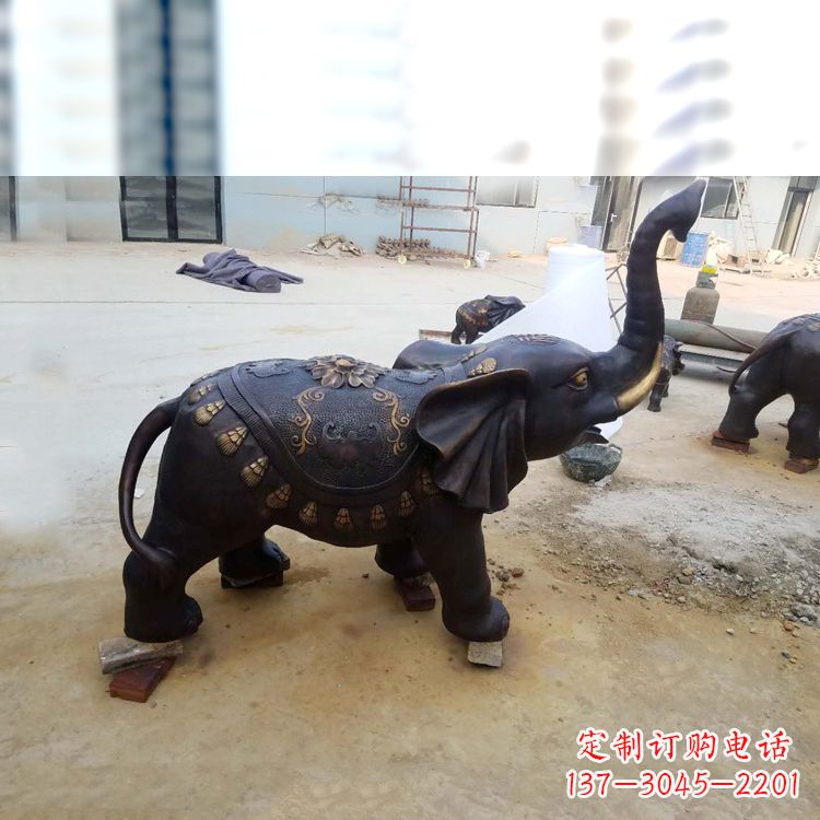 宁波铜雕小象雕塑摆件