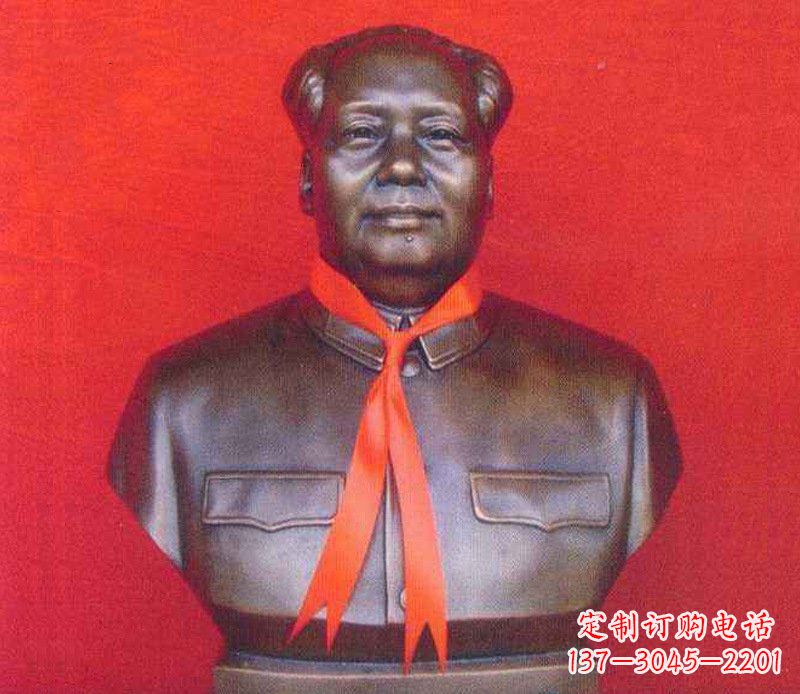 宁波铜雕校园红领巾主席雕塑摆件