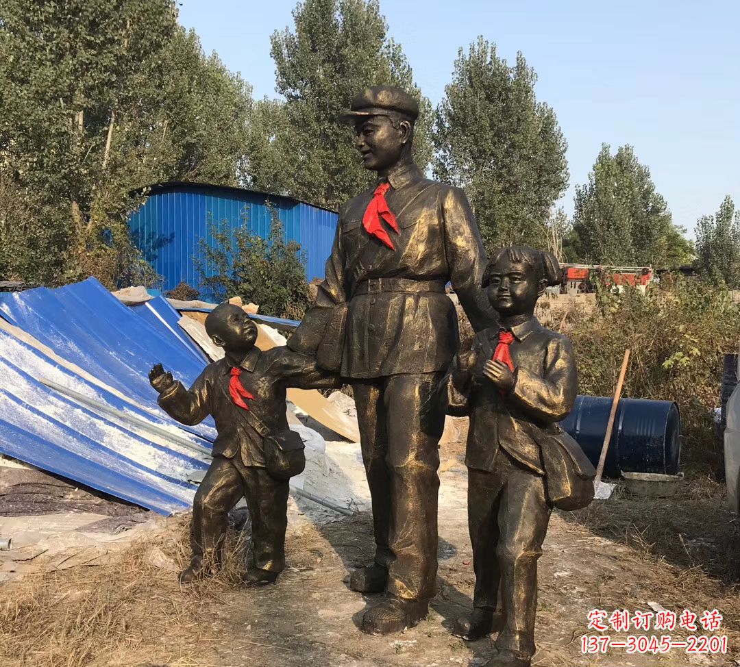 宁波铜雕校园雷锋雕塑
